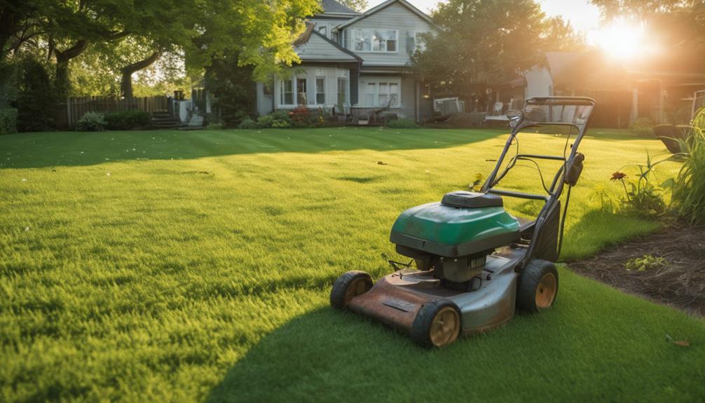 b dy podczas koszenia trawy