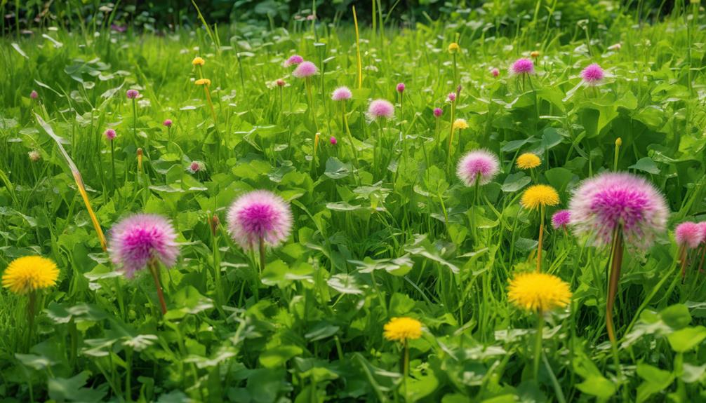 identyfikacja chwast w w trawie