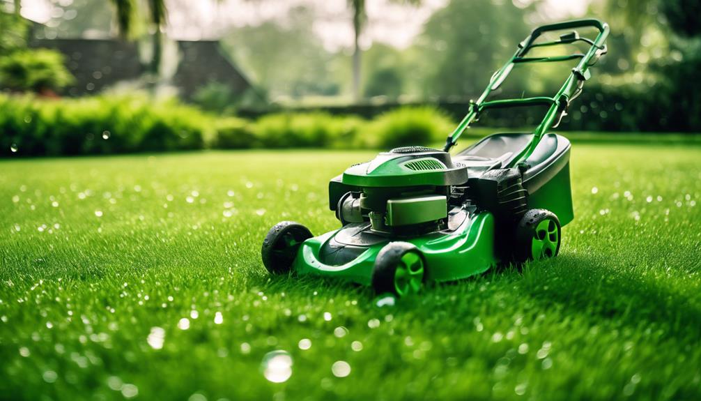 koszenie trawy po deszczu