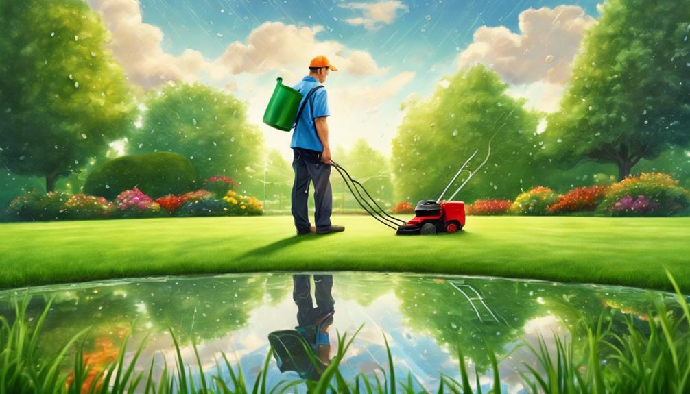 piel gnacja trawnika po deszczu